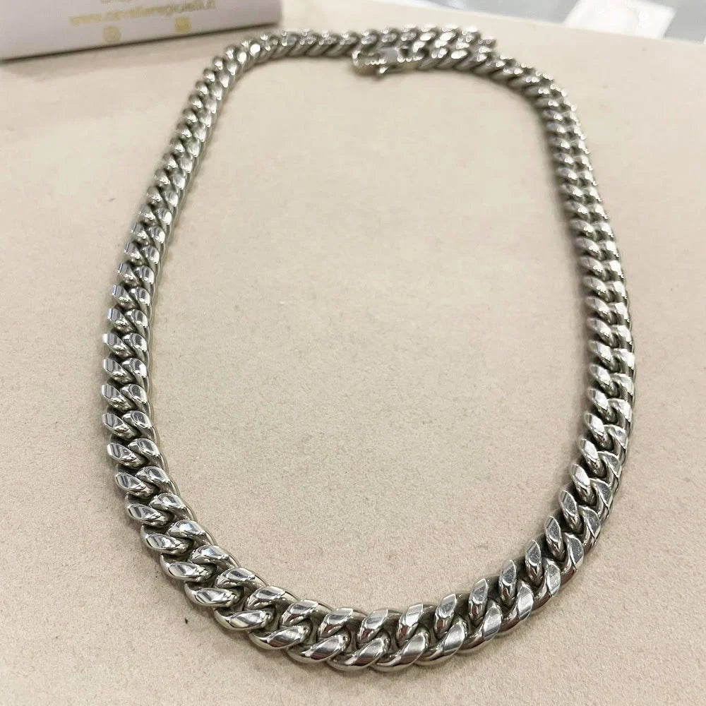 collana catena acciaio