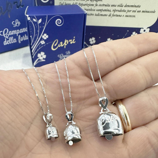 collana con campanella capri argento