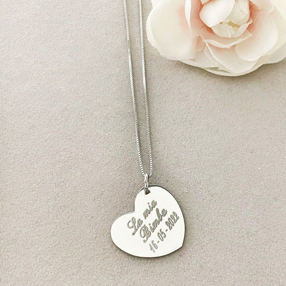collana cuore personalizzato argento 925