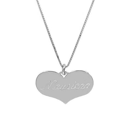 collana con cuore personalizzato in argento 925