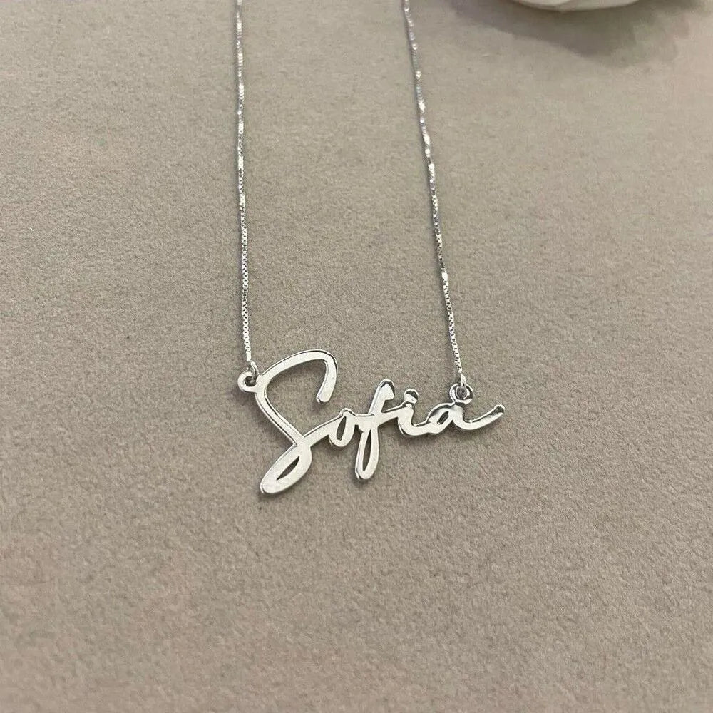 collana con nome firma argento