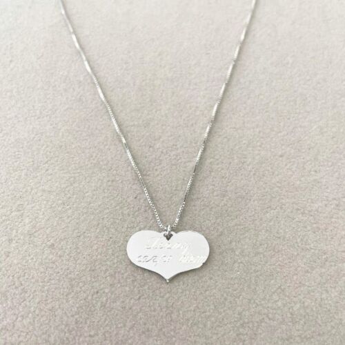 collana con cuore personalizzato in argento 925