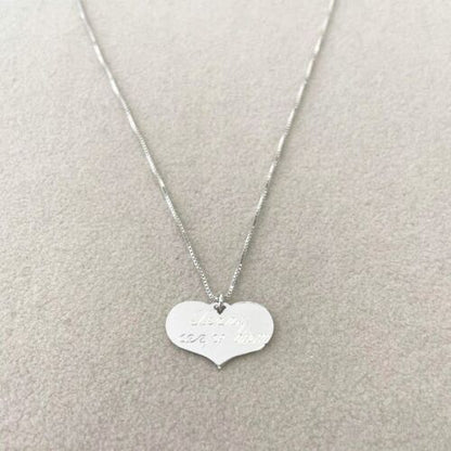 collana con cuore personalizzato in argento 925