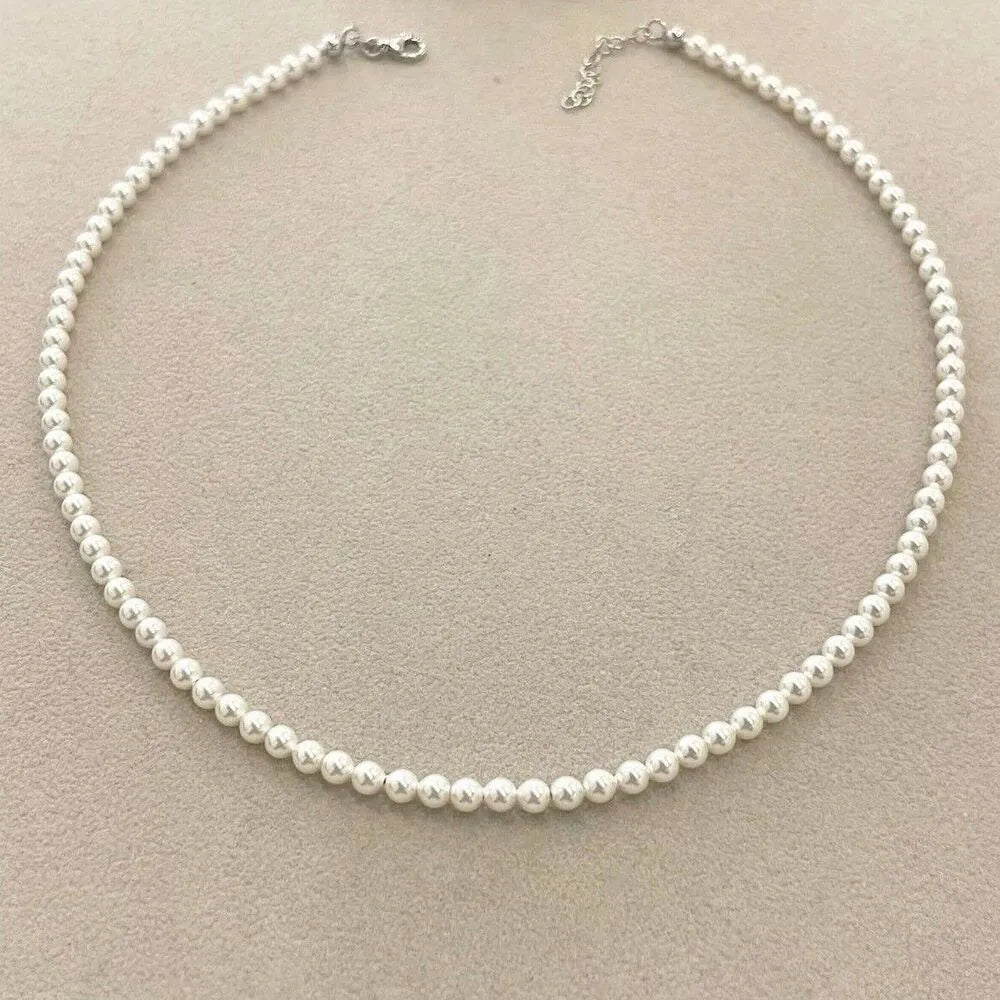 collana di perle argento