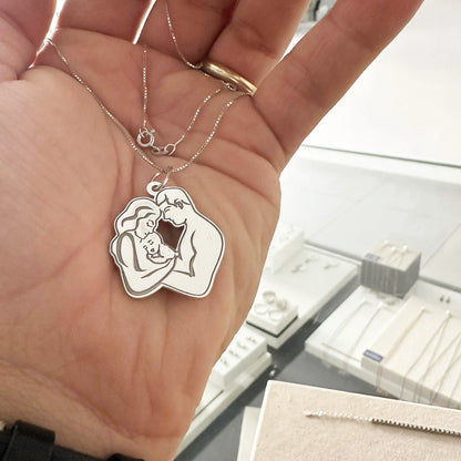 collana famiglia argento personalizzata