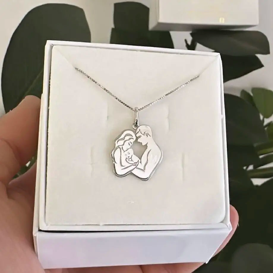 collana famiglia argento personalizzata