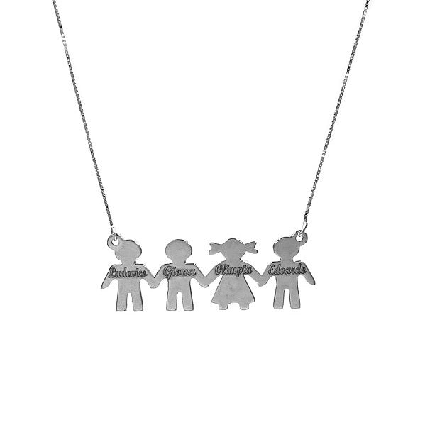 collana famiglia argento personalizzata