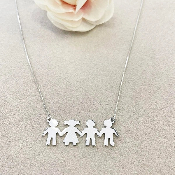 collana famiglia argento personalizzata