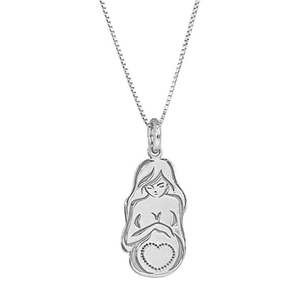 collana maternità mamma argento personalizzata