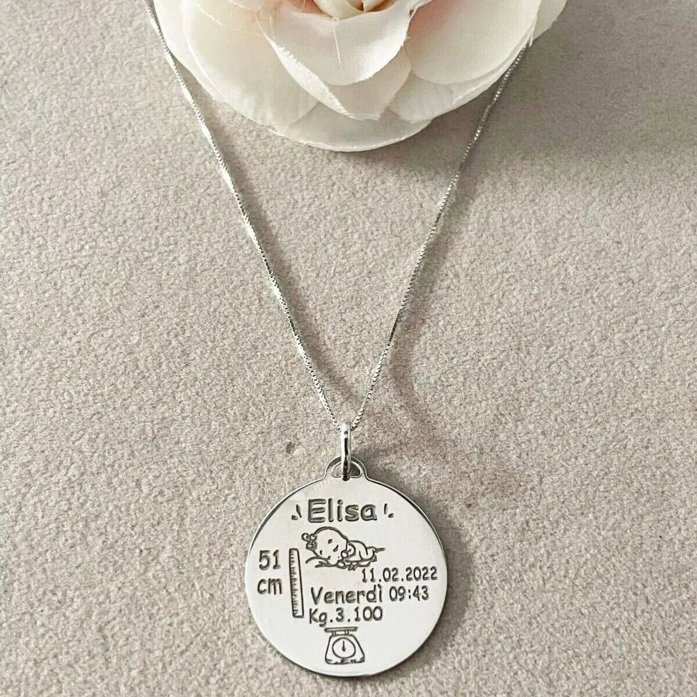 collana nascita argento 925
