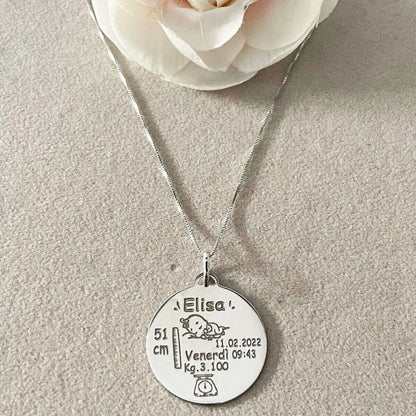 collana nascita argento 925