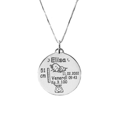 collana nascita argento 925