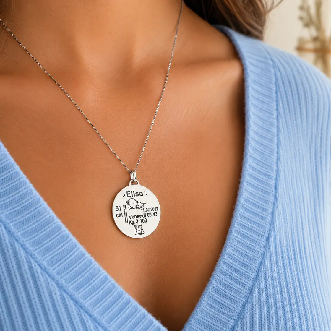 Collana Nascita Personalizzata in Argento 925