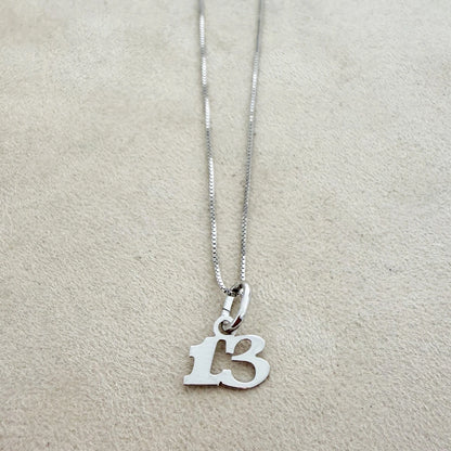 Collana Numero Fortunato 13 in Argento 925