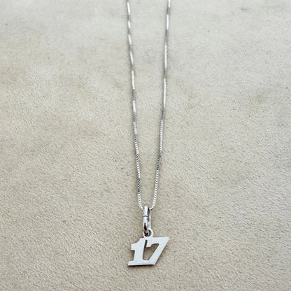 Collana Numero Fortunato 17 in Argento 925