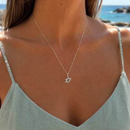 Collana Numero Fortunato 17 in Argento 925