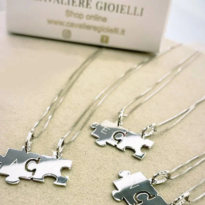 Collana Puzzle Spezzato Argento 925 ( Incisione Omaggio ) – Cavaliere Gioielli Collana Puzzle Spezzato Argento 925 ( Incisione Omaggio ) – Cavaliere Gioielli