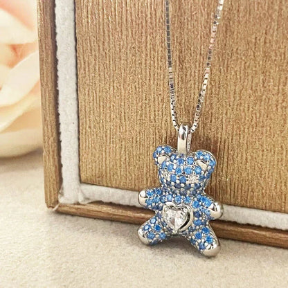 collana orso argento teddy