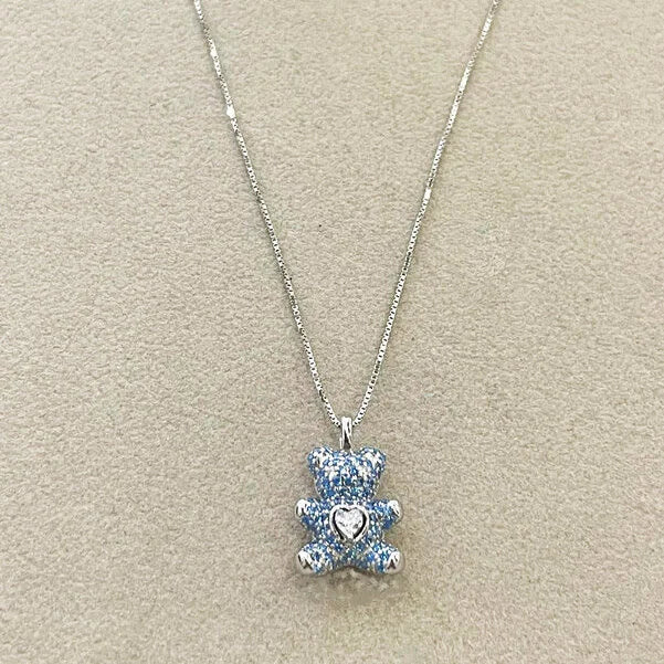 collana orso argento