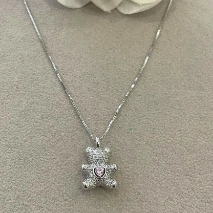 collana orso argento teddy