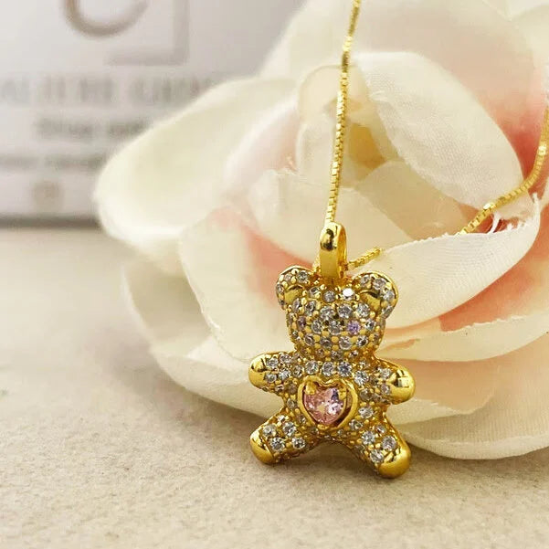 collana orso argento
