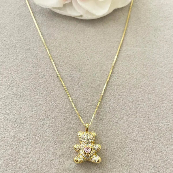 collana orso argento