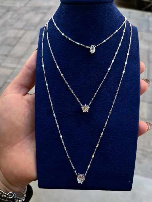 Collana Minimal Trio Argento 925