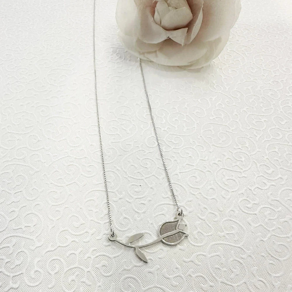 collana tulipano argento