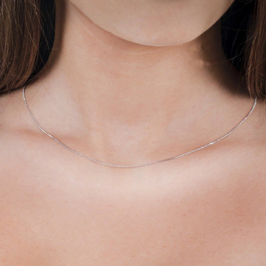 Collana Argento 925 Rodiato Modello Veneziana