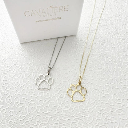 collana zampetta argento 925
