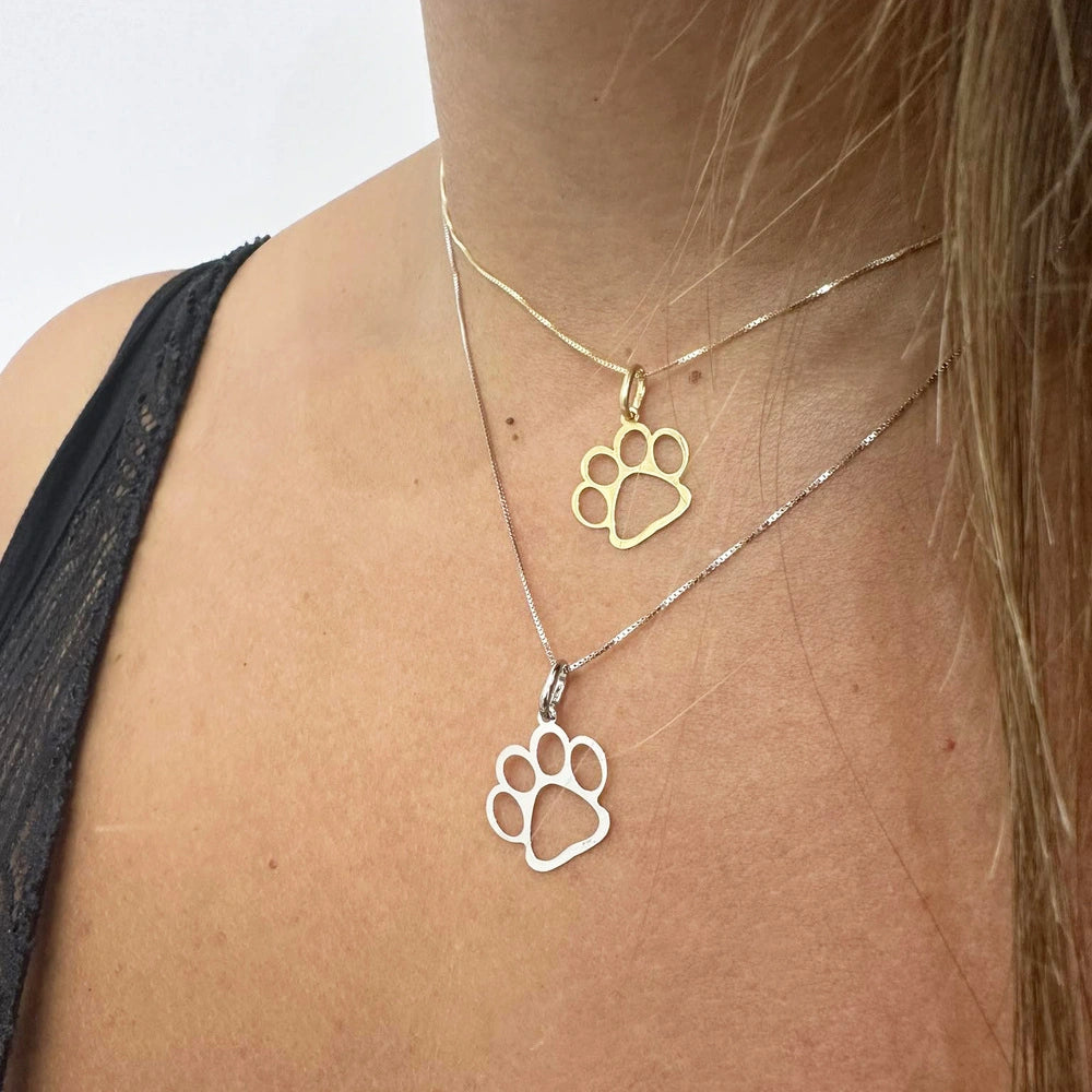 collana zampetta argento 925