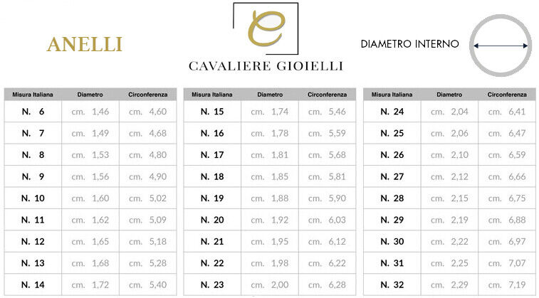 misura anelli cavaliere gioielli