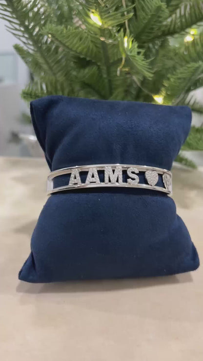 Bracciale con Nome Rigido in Argento 925