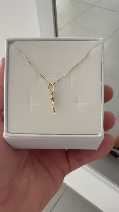 Collana con Corno in Oro 18 Kt